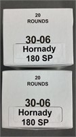 (2x) 20Rnds Reloaded Horady tip .30-06 Ammo