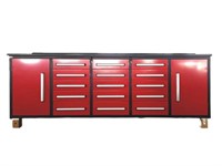 Steelman 10' Storage Cabinet Work Bench 15 Drawer