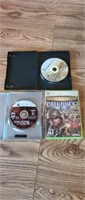 Three Xbox 360 game CDs- gear of wars 2, Call of