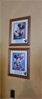 2 Disney Mickey Mouse and Minnie Mouse framed