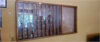 Custom built wooden 11 compartment locking wall