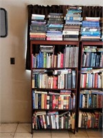 Modern Cherry fiberboard bookshelf and books, #1,