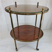 Vintage Rolling Two Tier Drink Cart