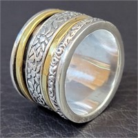 925 Silver Ring - Spinner - Size 8