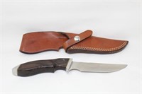 GERBER #525 Vintage Hunting Knife w/Leather Sheath