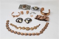 Variety of Copper Jewelry/Bracelets/Earrings Plus