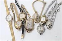 (7) Vintage Elegant Women's Watches & 1 Watch Face