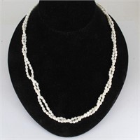 Double Strand Freshwater Pearl Necklace w/14k