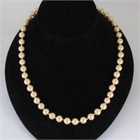 Pearl Necklace w/14k White Gold Clasp