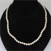 Freshwater Pearl Necklace w/Sterling Silver Clasp