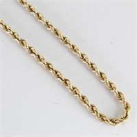 Twist Rope 10k Gold Necklace