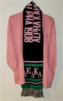 Alpha Kappa Alpha (AKA) - Xs Pink Cardigan & Scarf