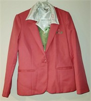 AKA Sorority - Pink Suit Jacket & Med Green Top
