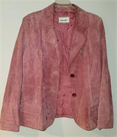Alpha Kappa Alpha - Pink Suede Leather Jacket