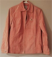 AKA Sorority - Pink CHICOS 0 Suede Leather Jacket