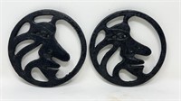 Man in The Moon Cast Iron Trivets