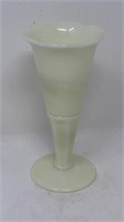 Uranium Milkglass Fluted Vase Glass