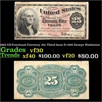 1863 US Fractional Currency 25c Third Issue fr-130