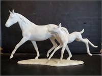 Kaiser Mare and Colt Bisque Sculpture 8.5"H