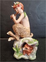 Cybis Pan Bisque Porcelain Sculpture 8"H