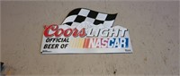 Coors Light official beer of NASCAR Tin sign