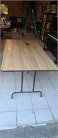 6 ft metal frame formica top folding table, #1