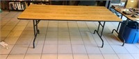 6 ft Metal frame formica top folding table, #2