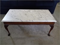 MARBLE TOP COFFEE TABLE