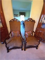 2 VICTORIAN UPHOLSTERED CHAIRS