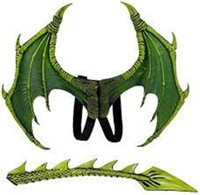 Green Dragon Wings And Tail Costume Props