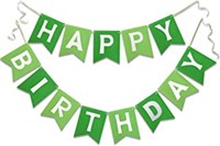 Green Happy Birthday Banner