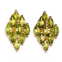 Jewelry 14kt Yellow Gold Peridot Earrings
