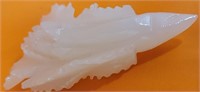 J - CARVED WHITE JADE CHINESE CABBAGE (A120)