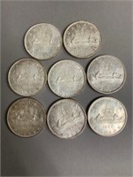 (8) 1966 Canada Silver Dollar Coins
