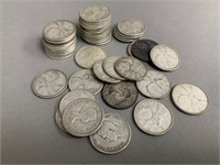1943-166 RCM 10Cent 25 Cent Pieces Loose