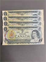 (4) 1973 Sequential SN $1 Notes