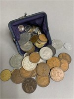 Lot-Change Purse with Mixed Loose Coins