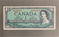 Uncirculated 1954 $1 Bank of Canada Note