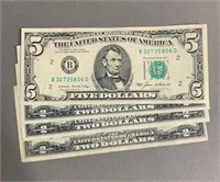 (4) 1985 USA Bank Notes