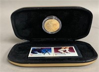 2001 World Figure Skating 24Kt Gold Plated Medalli
