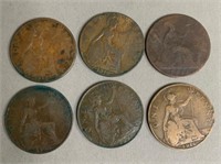 1884-1921 Large One Penny Coins