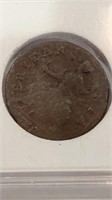 Colonial American 1739 Copper 1/2 Penny.
