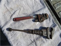 Vintage McKaig-Hatch Pipe Wrench & Other Wrench