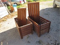Pair of Outdoor Storage Benches