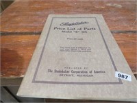 1914 Studebaker Price Catalog