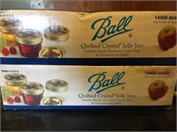 2 Boxes Ball Quilted Crystal Jelly Jars