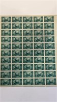 Sheet of 50 US FDR 1c Stamps.