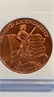 2nd Amendment Coin. 1oz .999 Fine Copper Round.