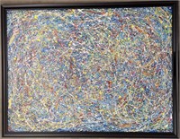 HUGE Original in Manner of Jackson Pollock 45 x 60