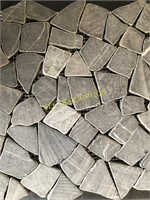 Mosaic tile- random interlock dark grey